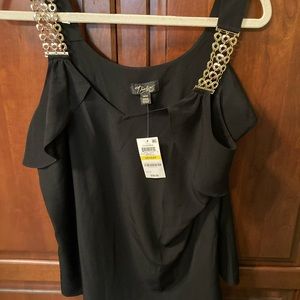 Thalia Sodi Ladies sexy Black top size M orig $59.50 Never worn still has tags